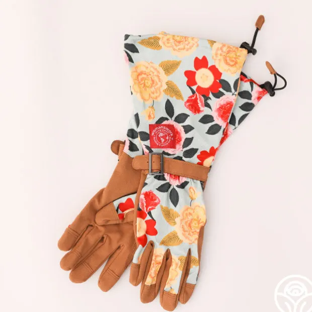 Floral Arm-Saver Garden Gloves